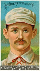 Retrato de Bob Caruthers, Brooklyn Trolley-Dodgers, 1887